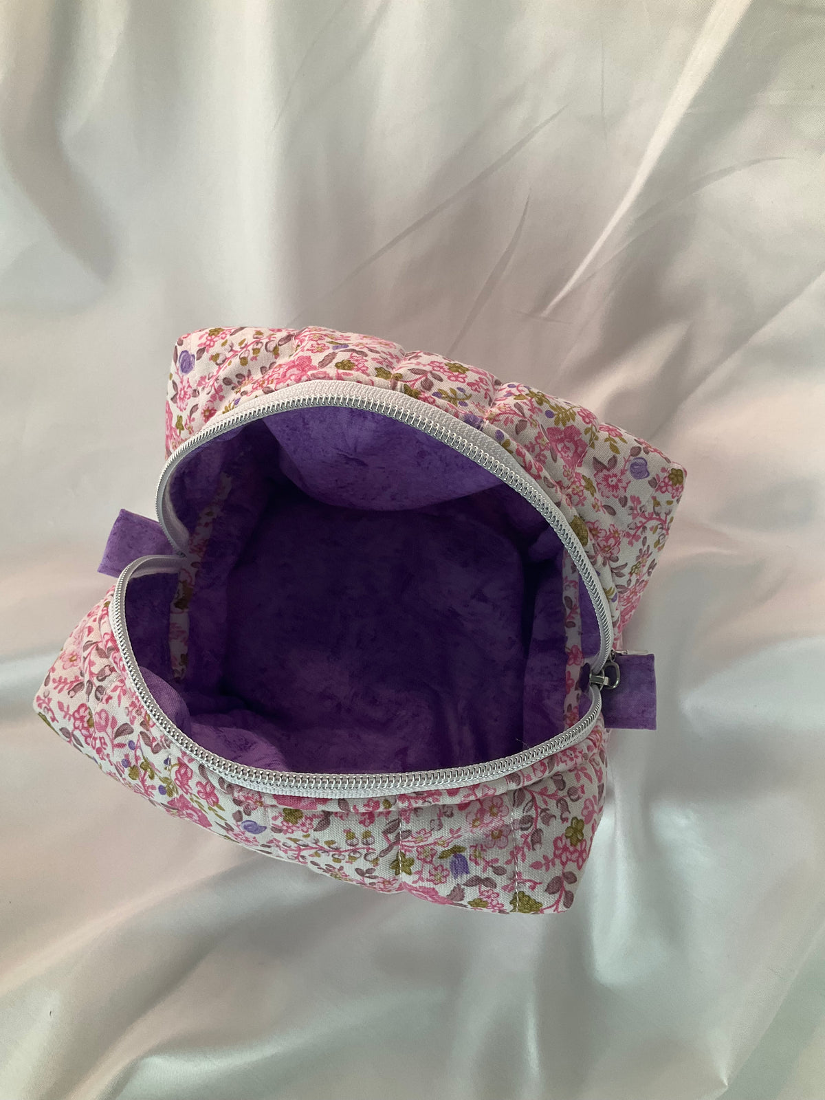 Purple Garden Quilted Pouch