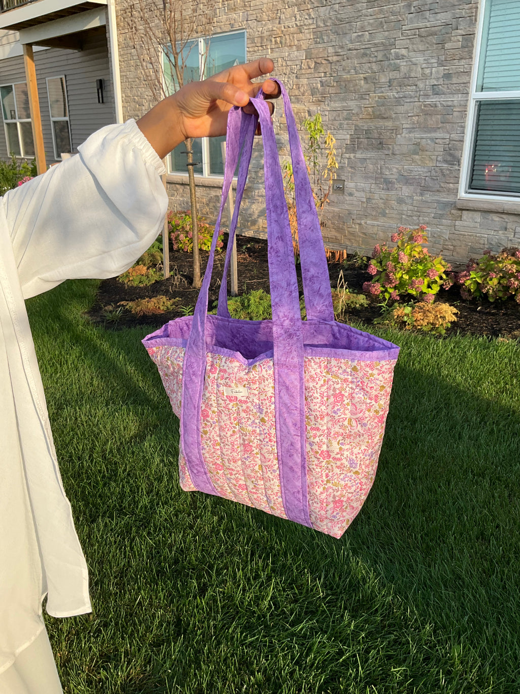 Purple Garden Medium Tote Bag