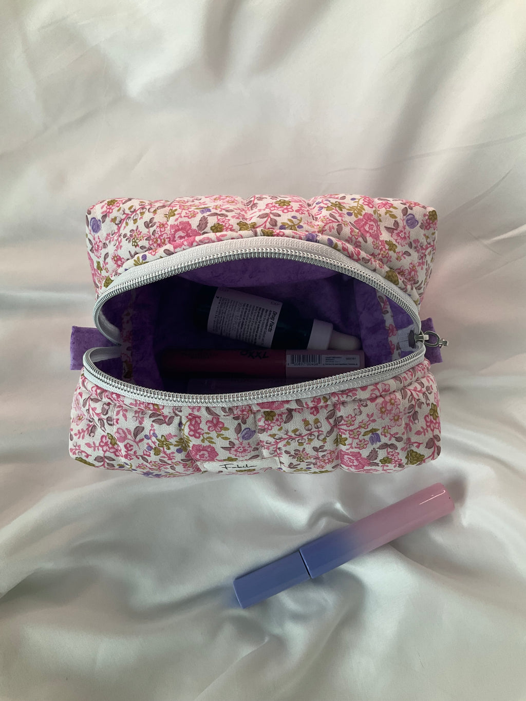 Purple Garden Quilted Pouch