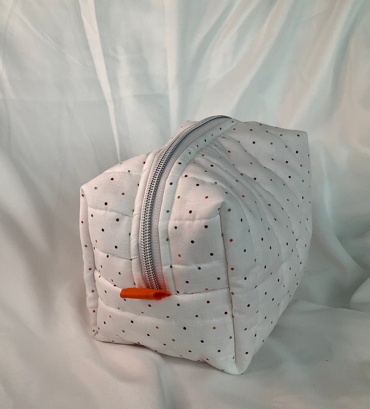 Orange Confetti Quilted Pouch