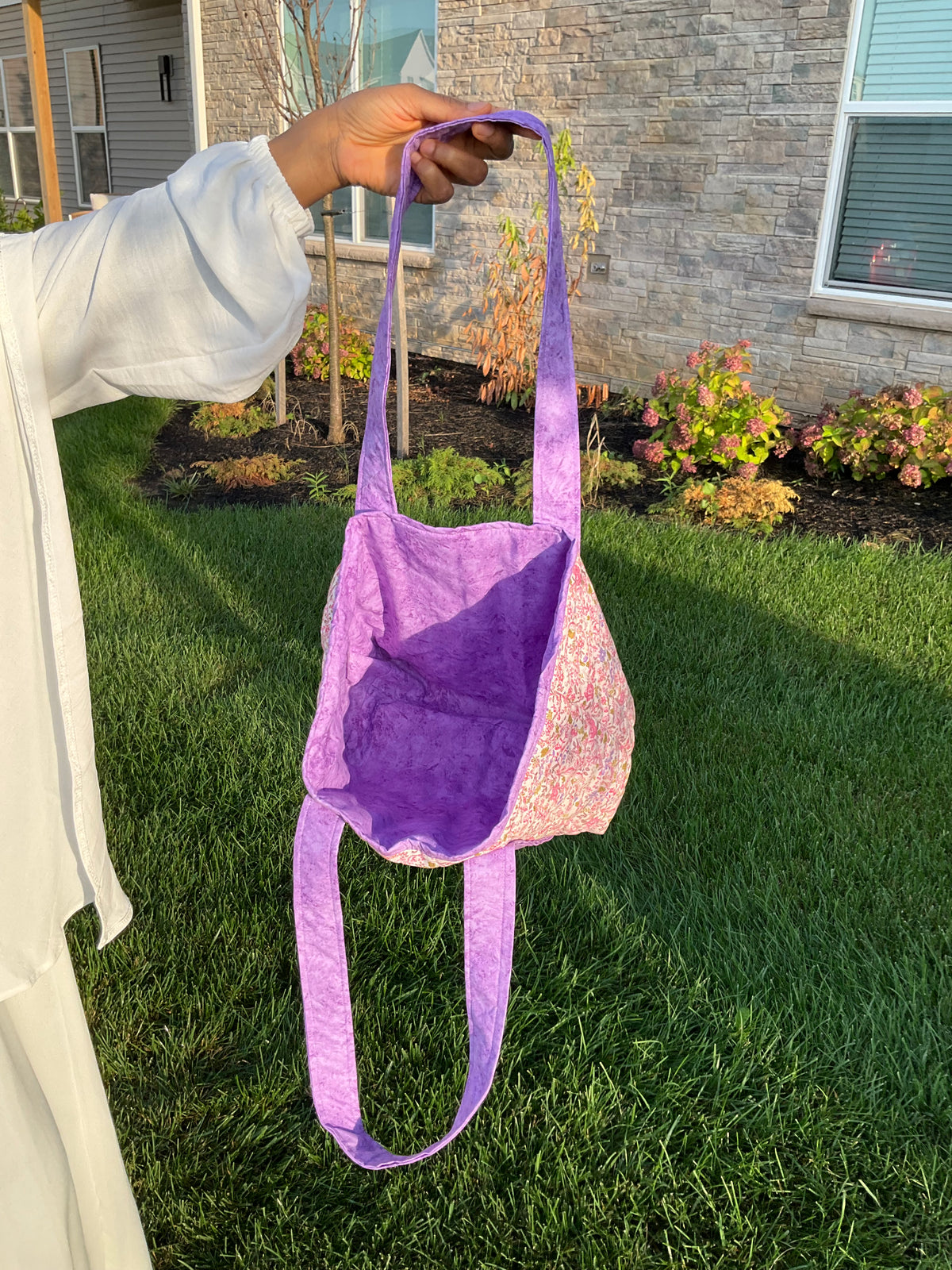Purple Garden Medium Tote Bag