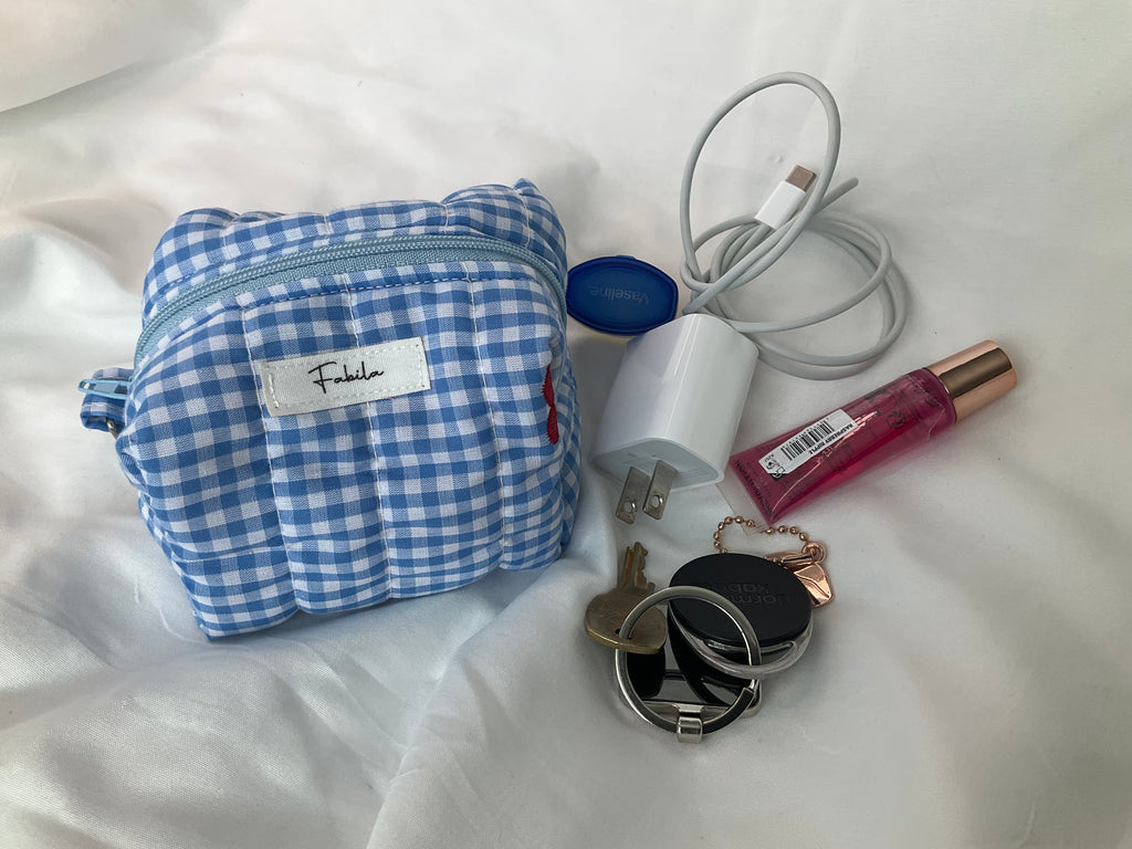 Mini Quilted Keychain Pouch