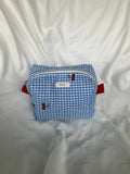 Cherry Gingham Quilted Pouch.