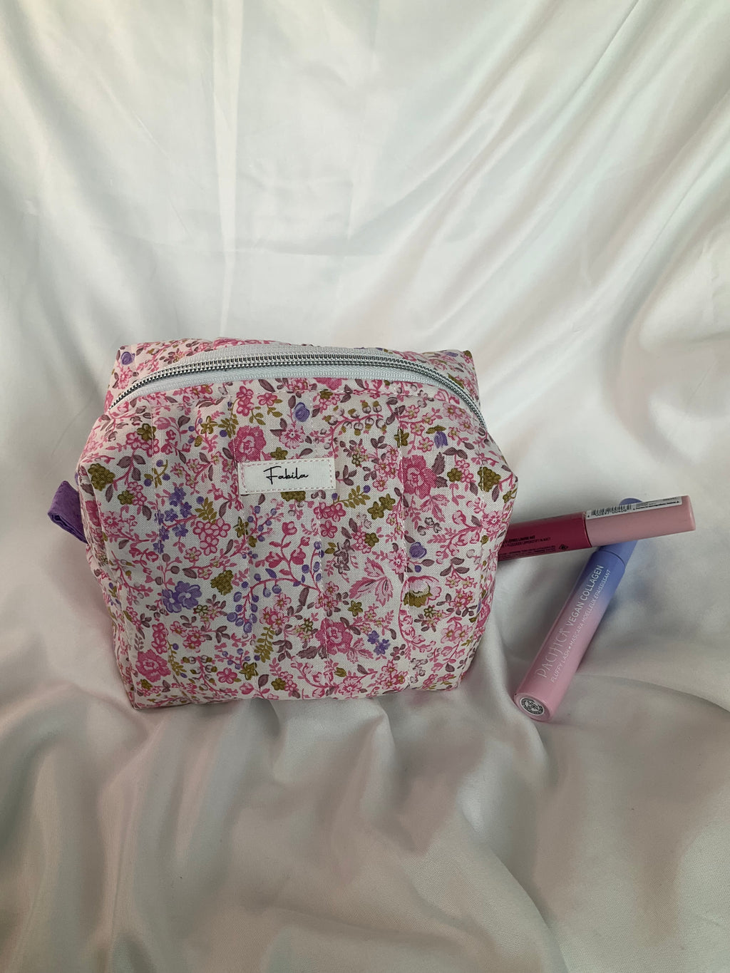 Purple Garden Quilted Pouch