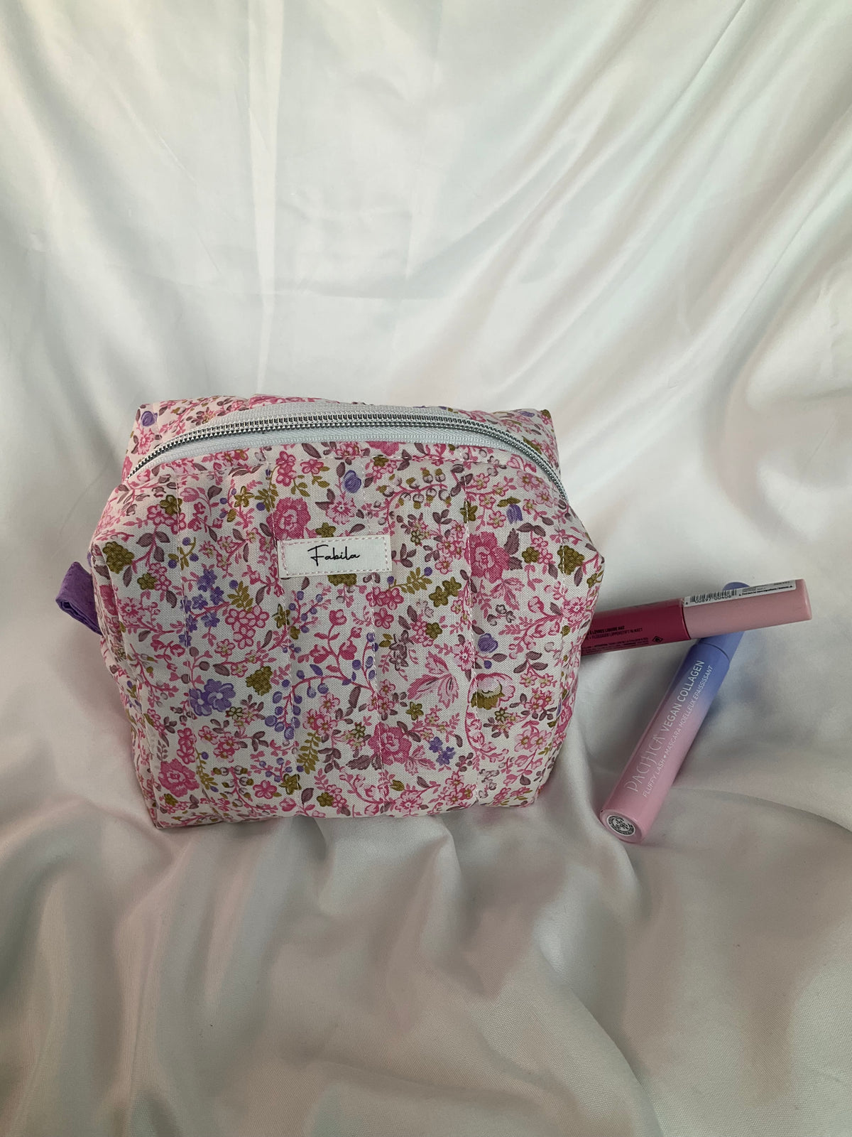 Purple Garden Quilted Pouch