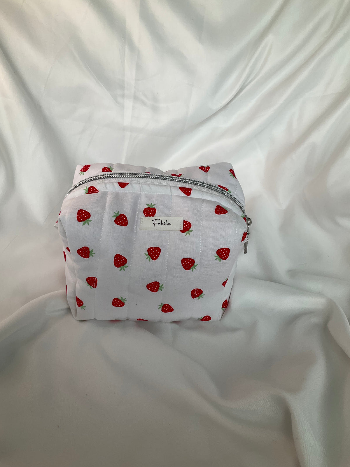 Strawberry Fields Quilted Pouch.